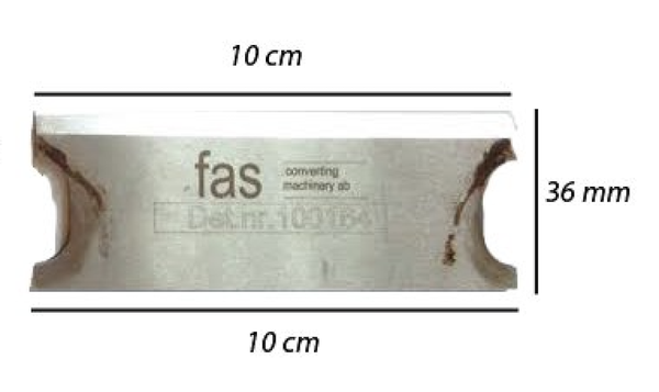 Cuchillo para Erema 100x36x4 mm