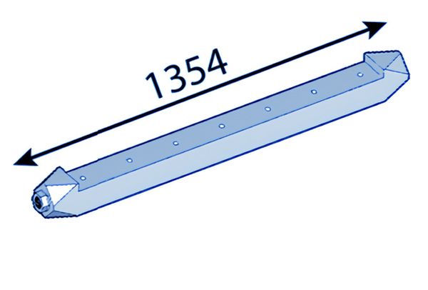 Base de contracuchilla 1354x60x60 mm para Heizohack ®