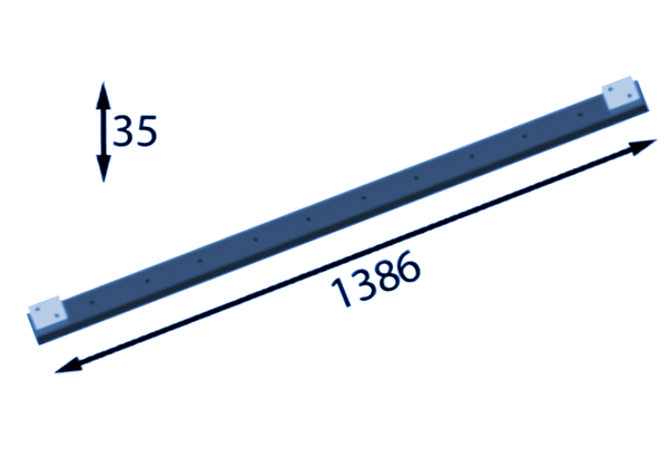 1386x60x35 mm Base de segmento de contracuchilla para Eschlböck ®