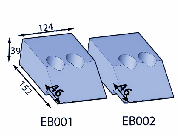 152x124x39 mm Portacuchillas superior izquierdo y derecho para Eschlböck ®