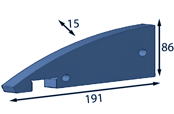 191x86x15 mm Tapa lateral para Eschlböck ®