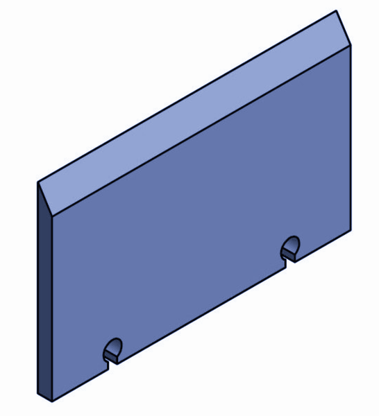 Cuchillo 200xx102x10 mm para Mus-Max ®