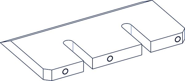 Cuchillo de 209x118x16 mm para Brodbaeck