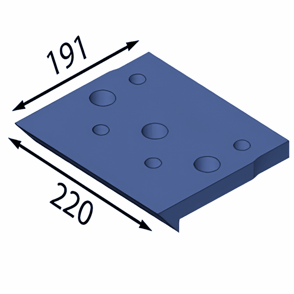 220x191x30 mm Portacuchillas inferior para Doppstadt ®