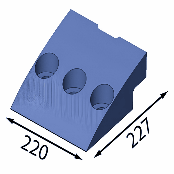 227x220x100 mm Portacuchillas inferior para Doppstadt ®