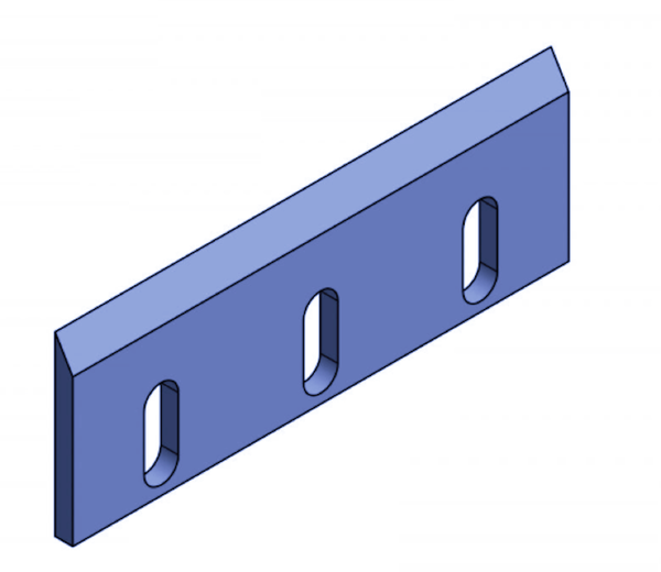 Cuchilla trituradora 280x100x10 mm para Junkkari HJ10