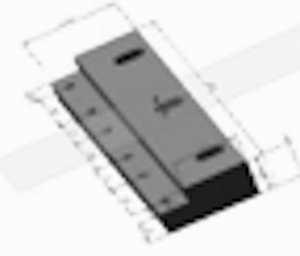 Placa de soporte de cuchilla 350x155x70 mm para Weima CE