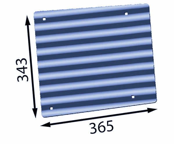 Placa intercambiable del extremo del tubo de soplador de 365x343x6 mm para Eschlböck ®