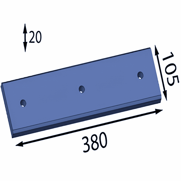 Contracuchilla 380x105x20 mm para Doppstadt ®