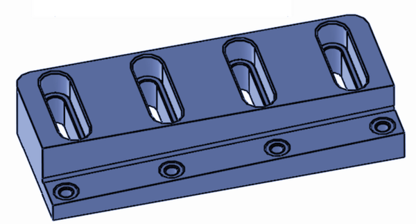 Corredera Izquierda 399,5x170x68 mm para Eldan HG