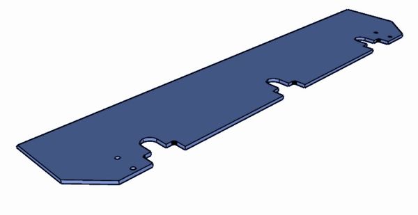 Cuchillo escamador 449x95x3 mm para Pallmann