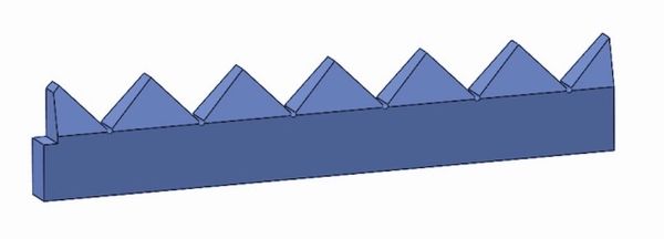 Cuchilla estator izquierda 509x96x28,2 mm para Vecoplan