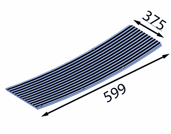 Placa de desgaste dividida para tubo de soplador 599x375x8 mm para Eschlböck ®