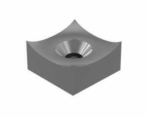 Corona de corte 60x60x30 mm Orificio en V para Vecoplan CE