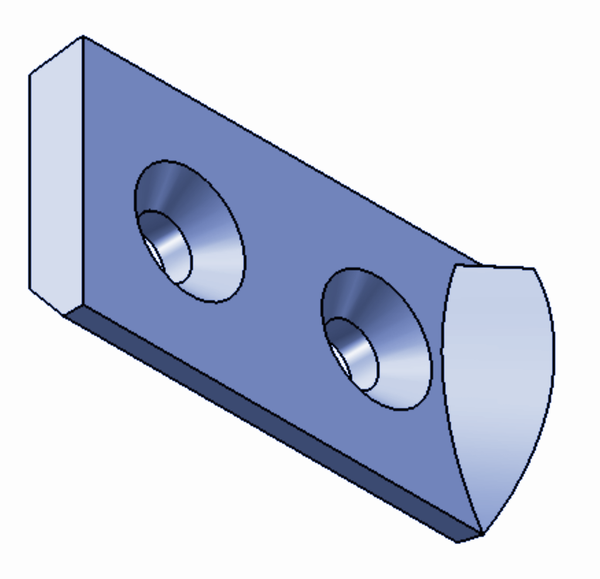 62,45x35x16,7 mm Cuchillo 2 (2xf16,5,R30, 22°, 40°, 30°)