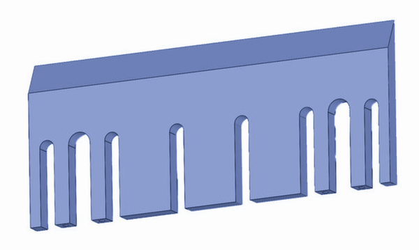 665x280x25 mm mm Cuchillo BRUKS/Klockner