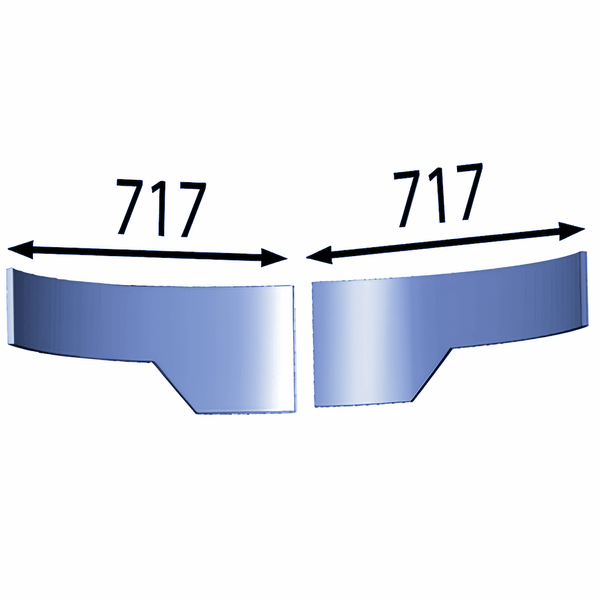 717x15 mm Juego de revestimiento para Doppstadt ®