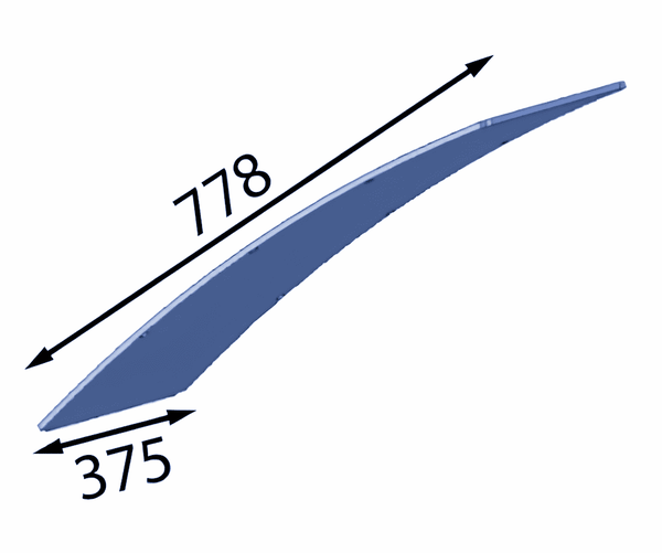 778x375x6 mm Chapa de desgaste para Eschlböck ®