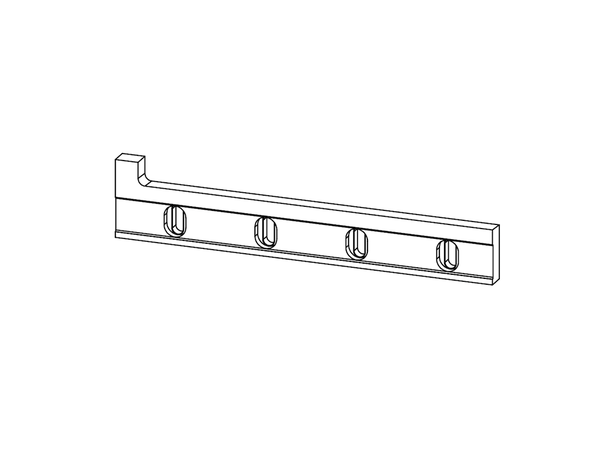 Cuchilla inferior 830x170/120x40 mm para 250T