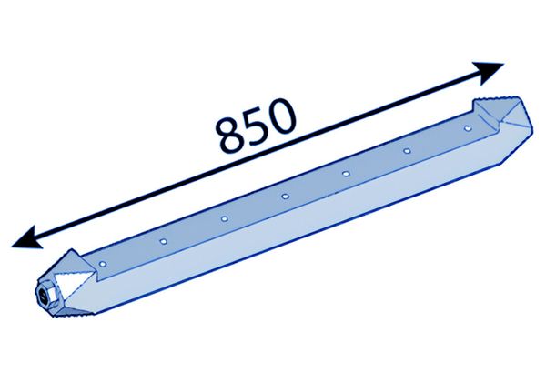 Base de contracuchilla 850x60x60 mm para Heizohack ®