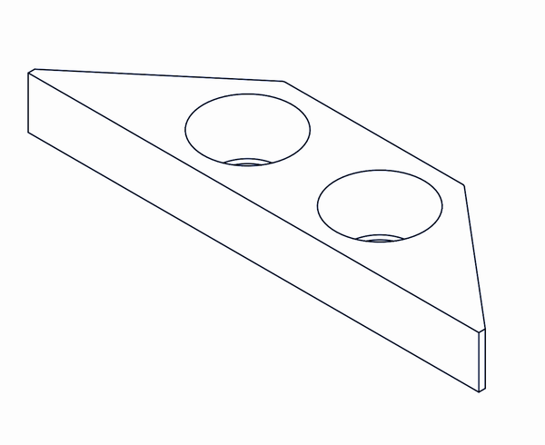 Cuchillo 94,6x28x12 mm para Metso ®