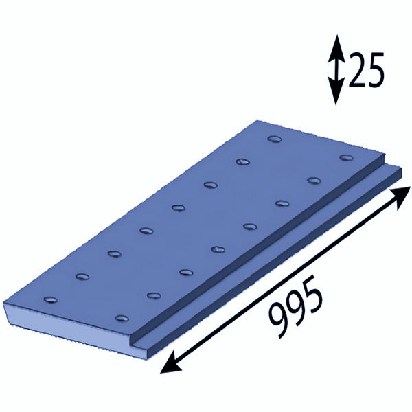 995x25 mm Placa base para placa de mesa intercambiable para Heinola ®