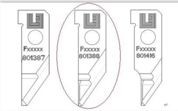 Cuchilla personalizada para Lectra ® 801387