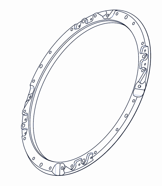 D643,5 soporte de anillo derecho para Soderhamn ®
