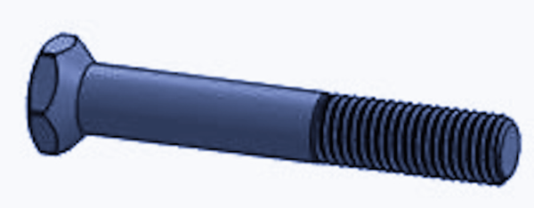 Tornillo de cabeza cónica M18x126 mm para Vecoplan