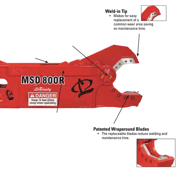 Sable para punta/punta LaBounty® MSD 800R – Sabre